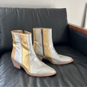 FarylRobin x Free People Gold & Silver Boots